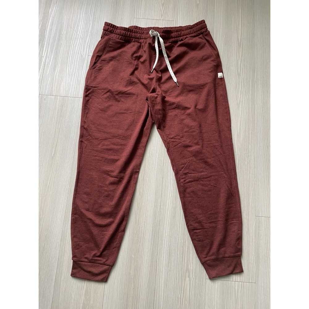 Vuori Men's Rust Orange Performance Joggers Size Medium Drawstring Waist